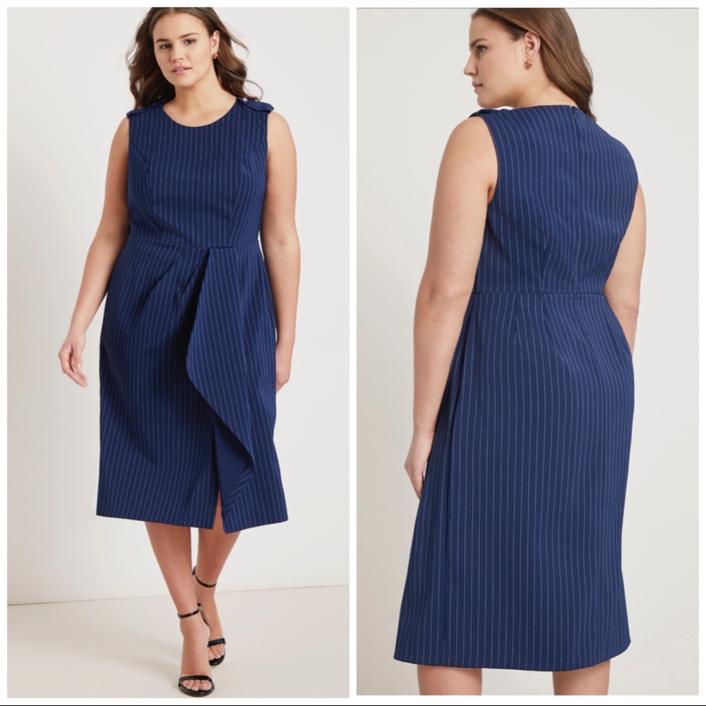 JASON WU x ELOQUII Pinstripe Origami Sheath Dress